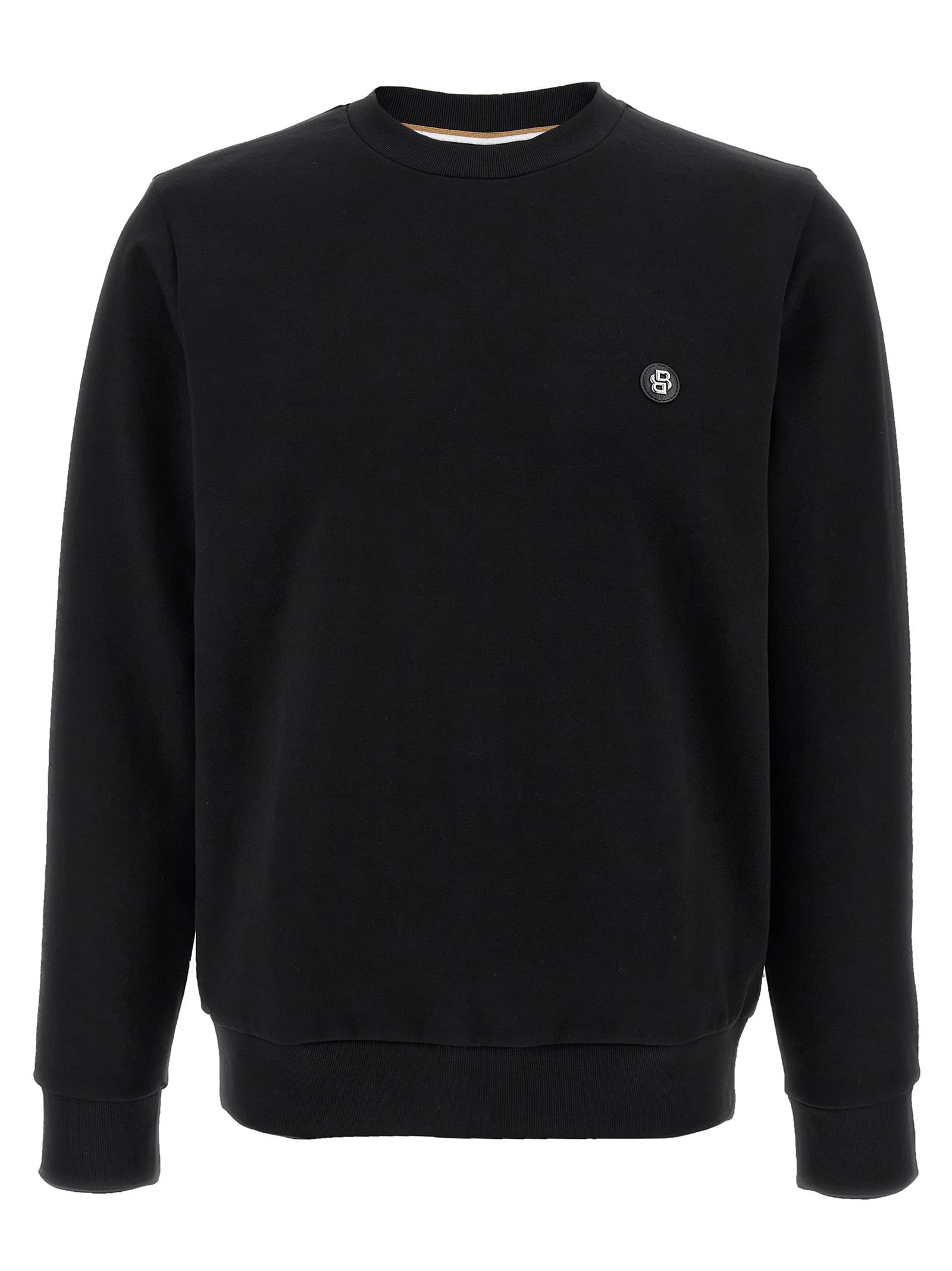 Shop Hugo Boss Logo Sweatshirt In Black