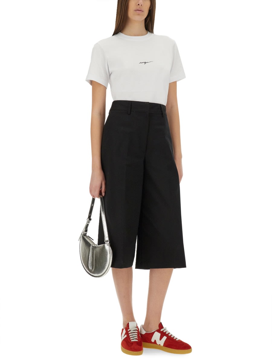 Msgm T-shirt With Logo In White