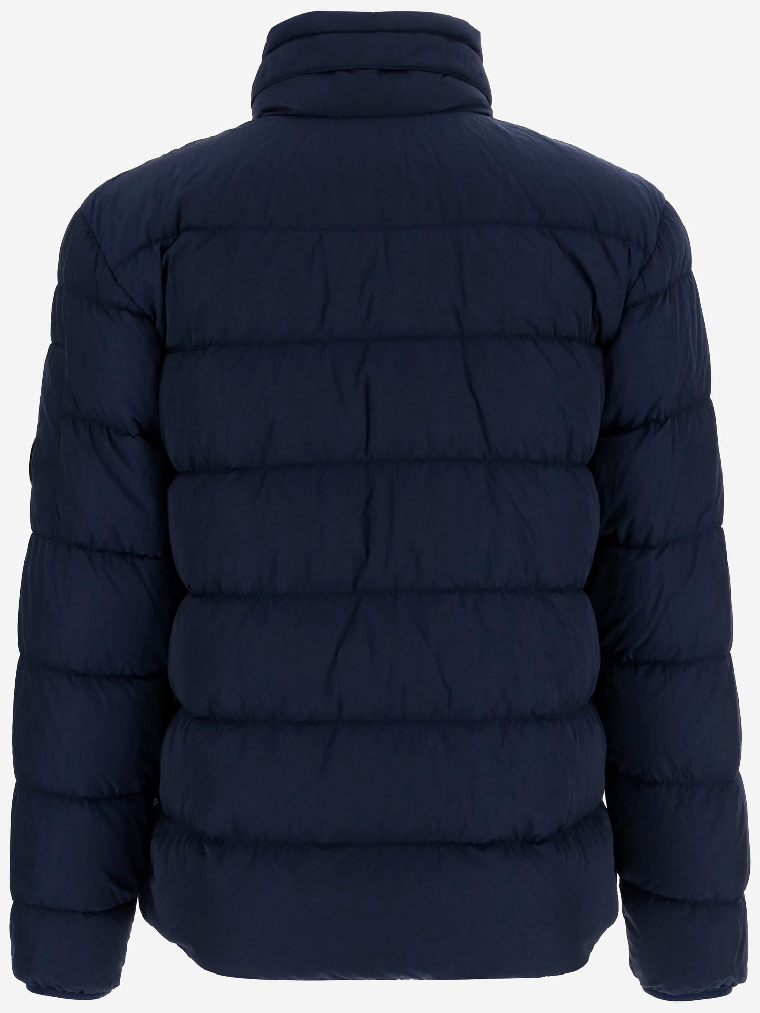 Shop C.p. Company Nylon Down Jacket In Blue