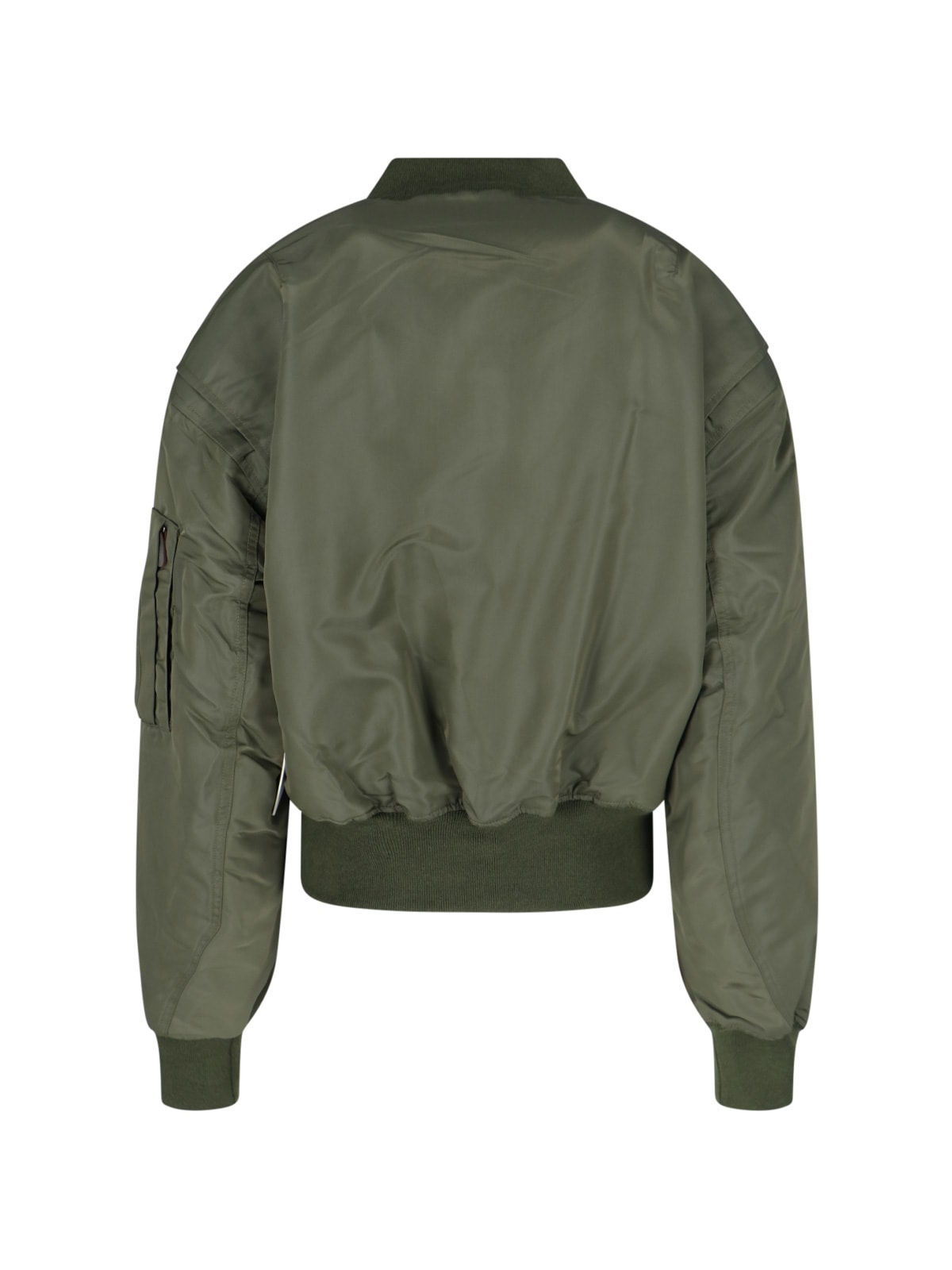 Entire Studios Broad Zip Bomber Jacket In Green