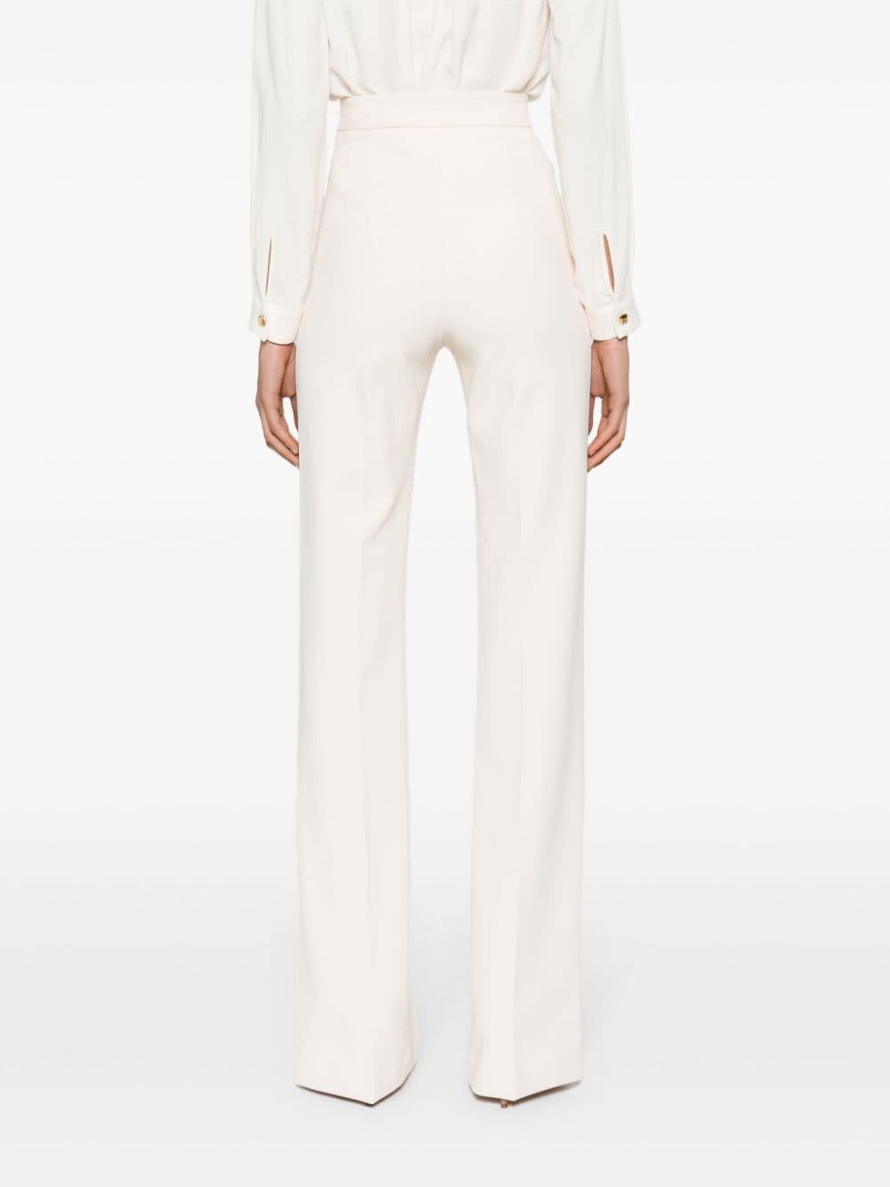 Shop Elisabetta Franchi Trousers In Burro