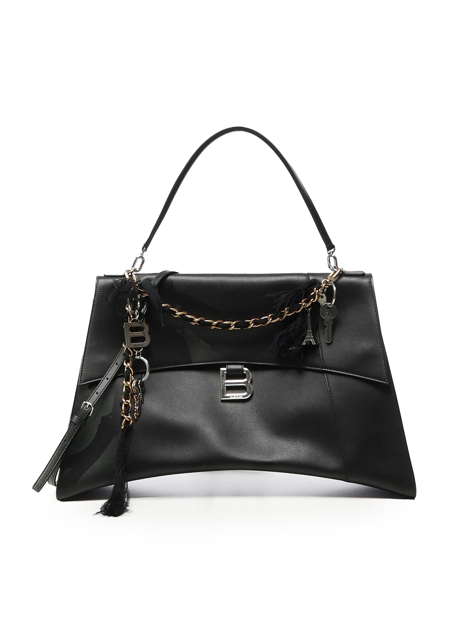 Balenciaga Hourglass Soft Large Bag In Black