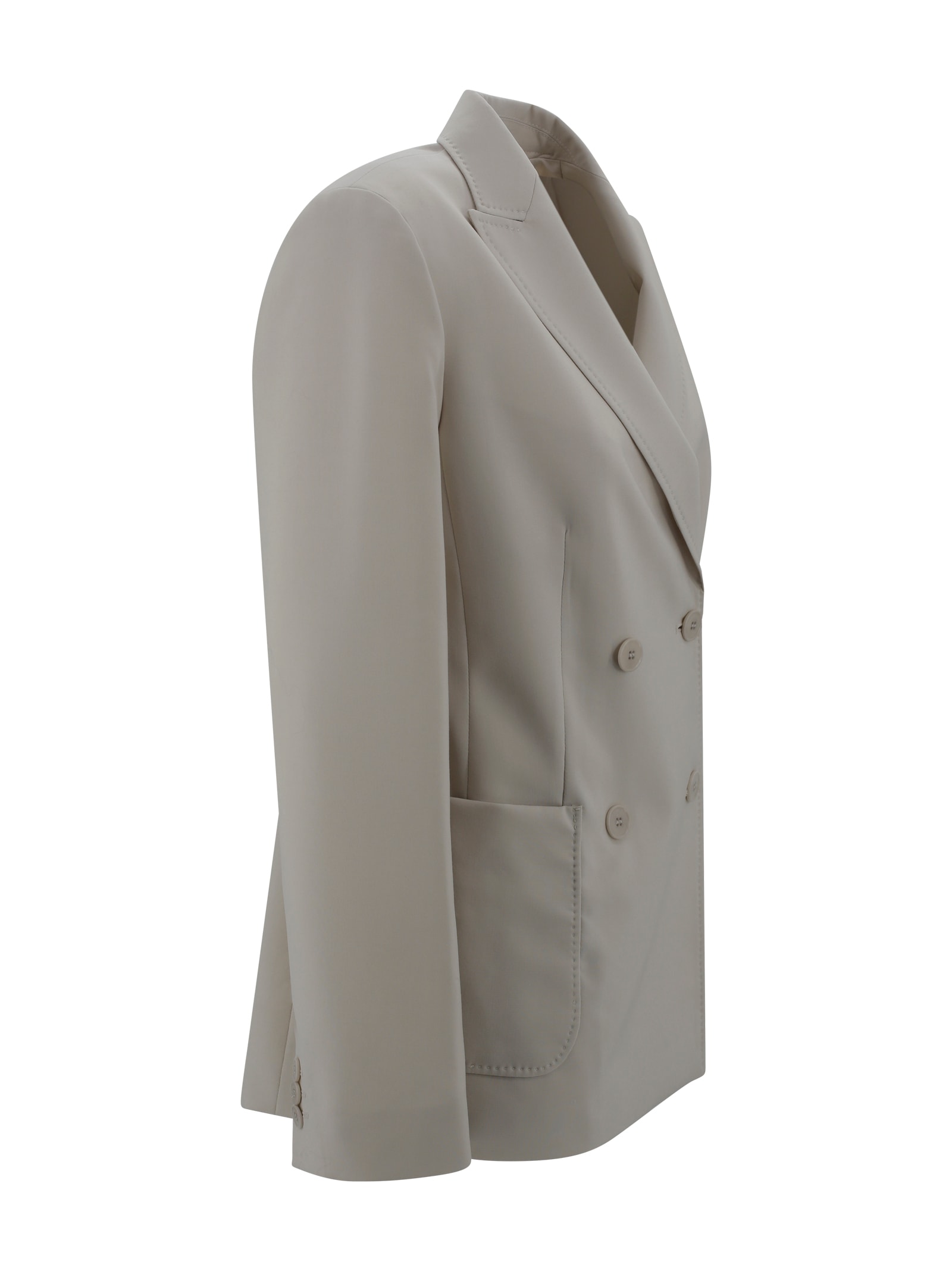 Weekend Max Mara Nervoso Double-breasted Tailored Blazer In Avena