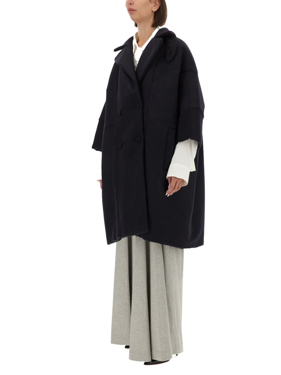 Shop Dries Van Noten Cocoon Coat In Blue