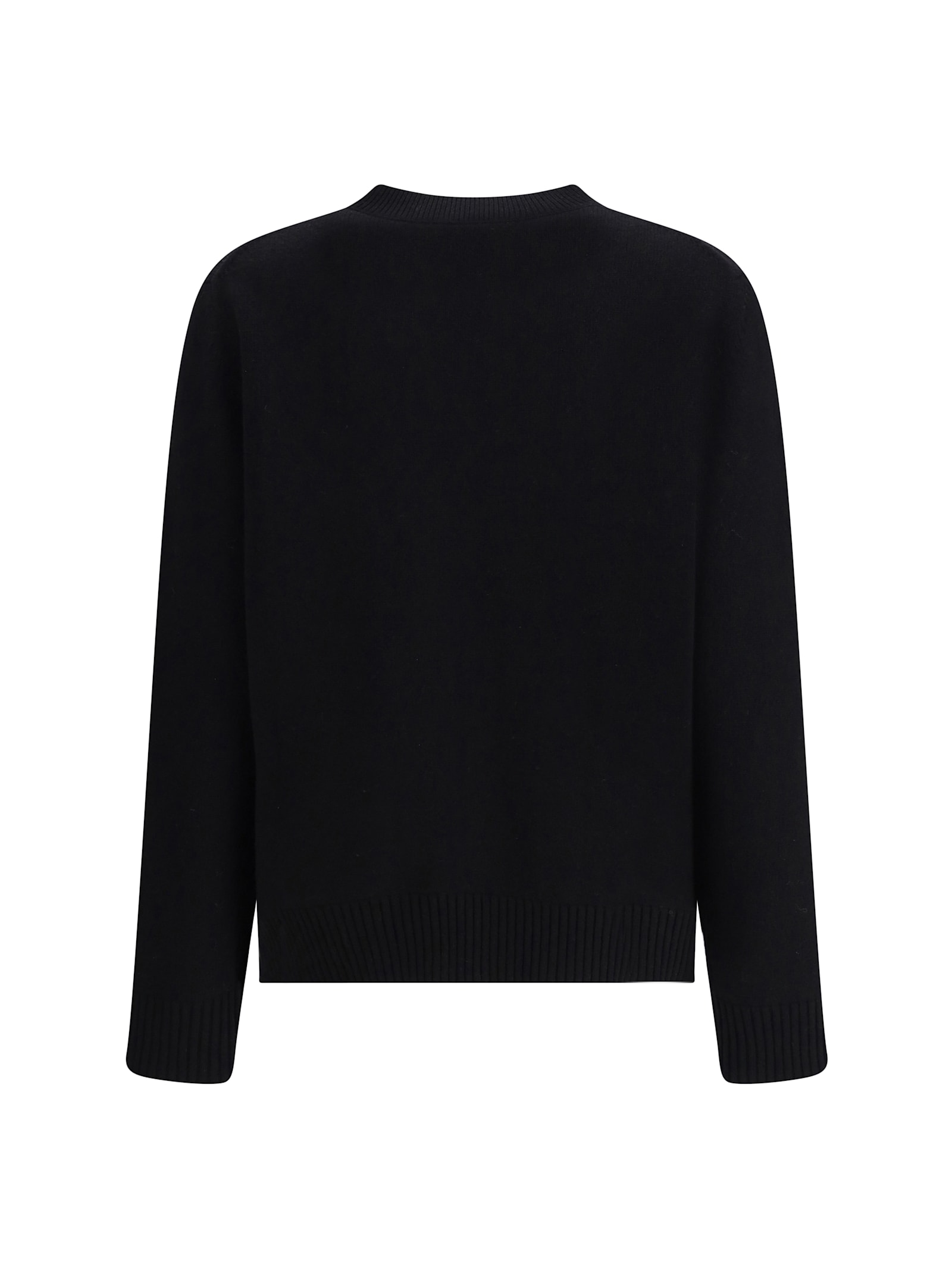 Givenchy Womens Black Brand-intarsia Round-neck Wool And Cashmere Sweater