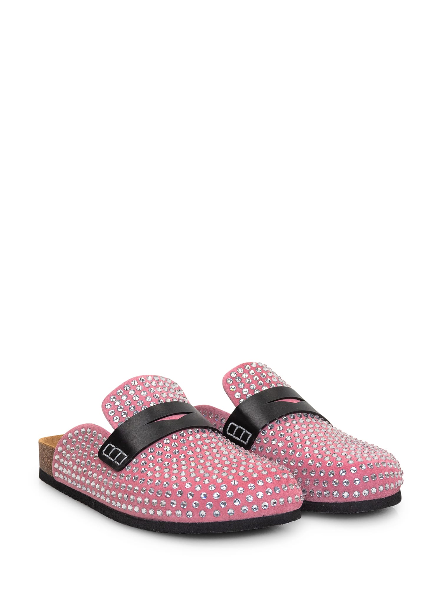 Shop Jw Anderson Crystal Mule Sandal In Pink Crystal