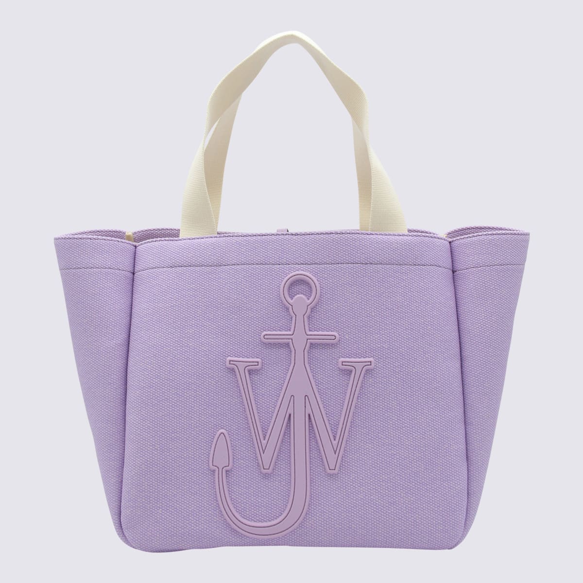 Shop Jw Anderson Lilac Puple Canvas Tote Bag In Purple