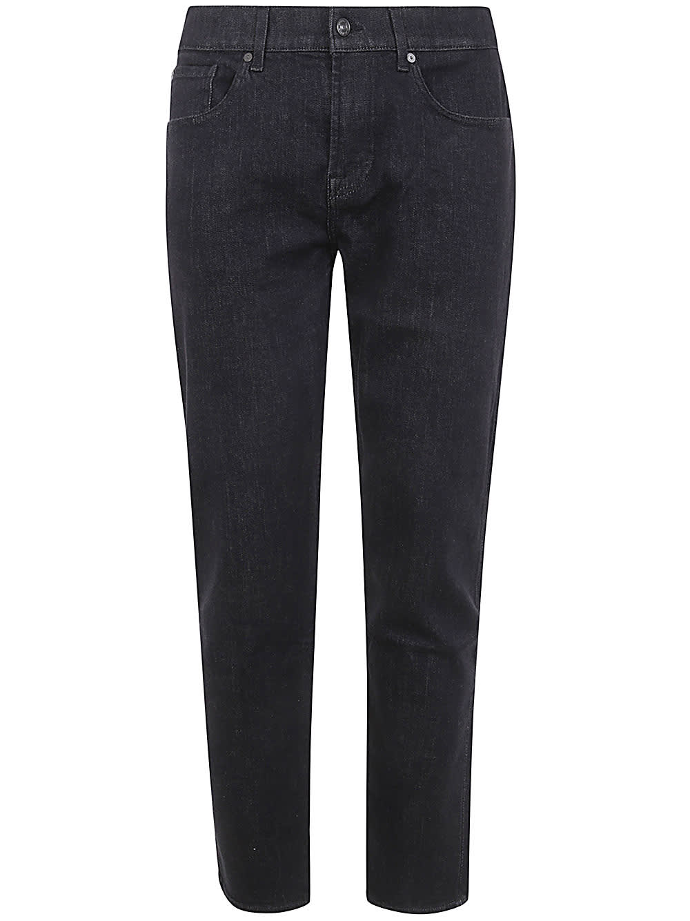 Shop 7 For All Mankind Slimmy Tapered Stretch Tek Backquote Jeans In Black