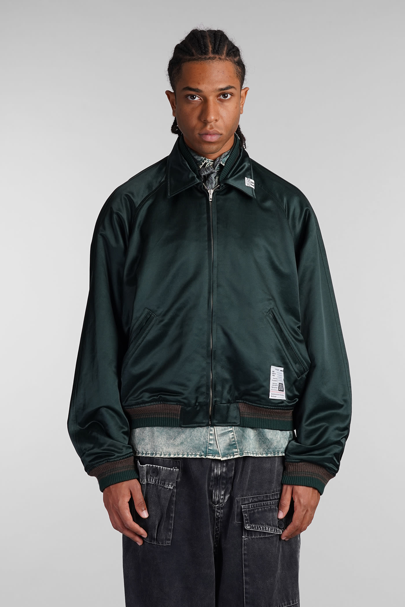 Bomber In Green Cotton