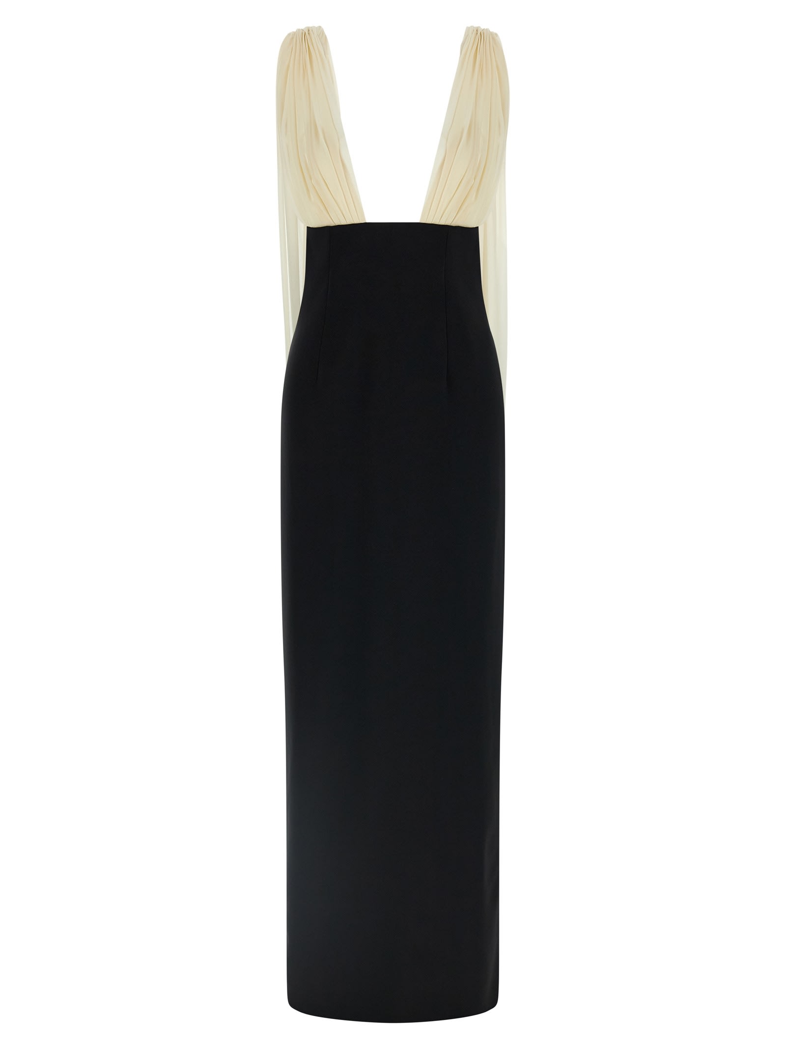 Armarium V-neck Maxi Dress In Black