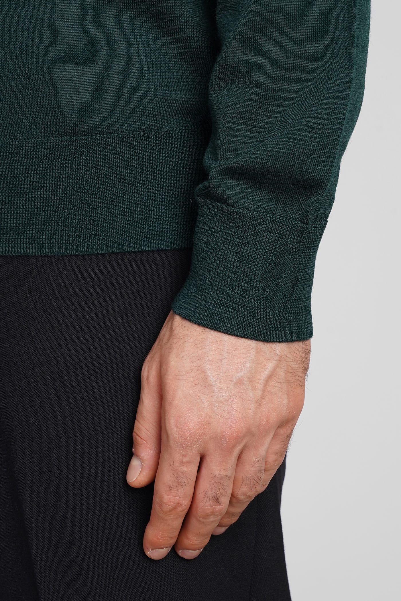 Shop Ballantyne Knitwear In Green Wool