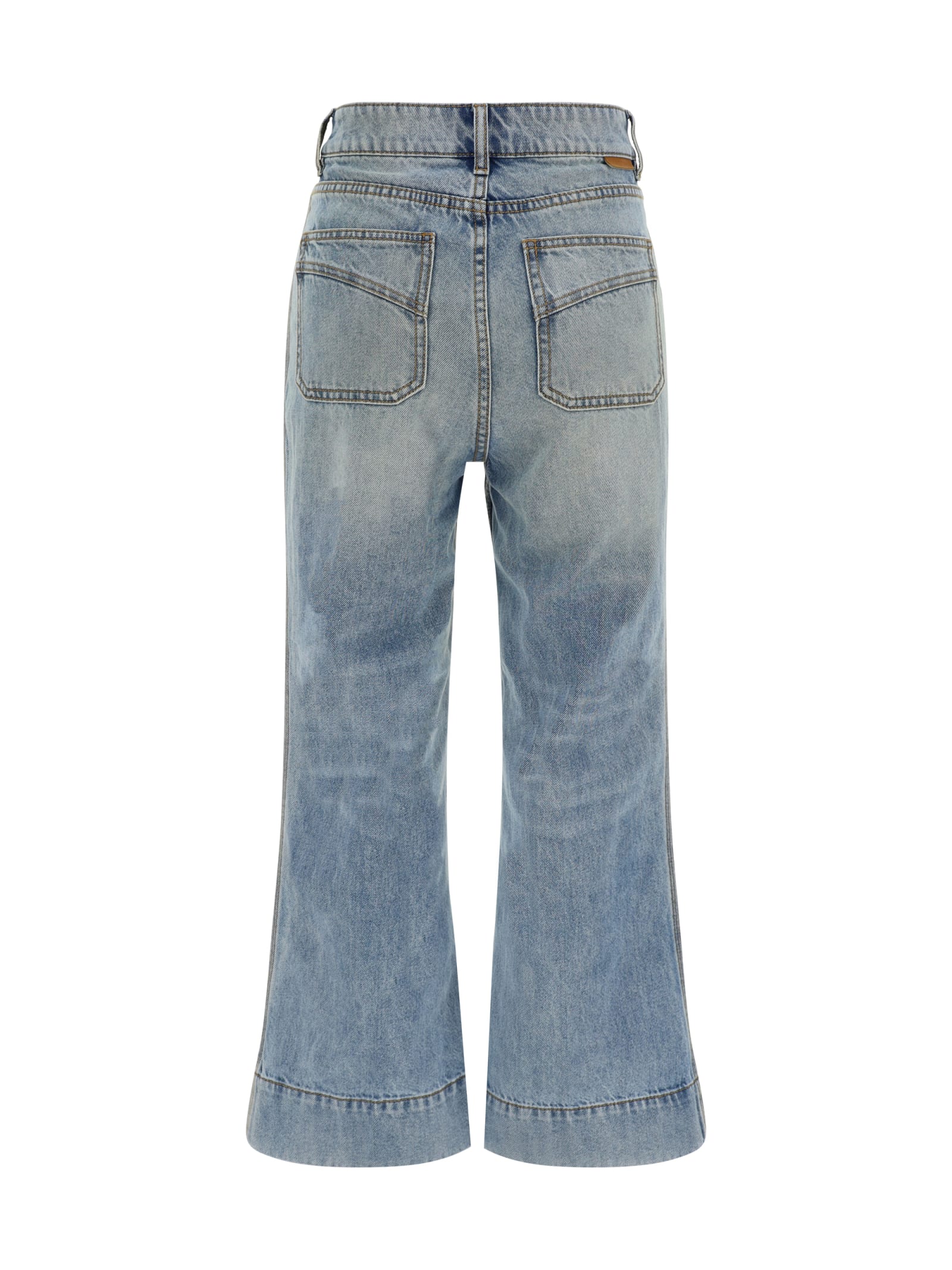 Shop Zimmermann Flare Jeans In Faded Blue