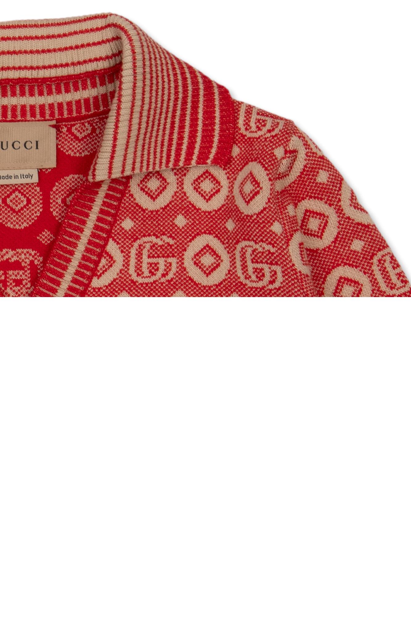 Shop Gucci Kids Cardigan With Logo In Red
