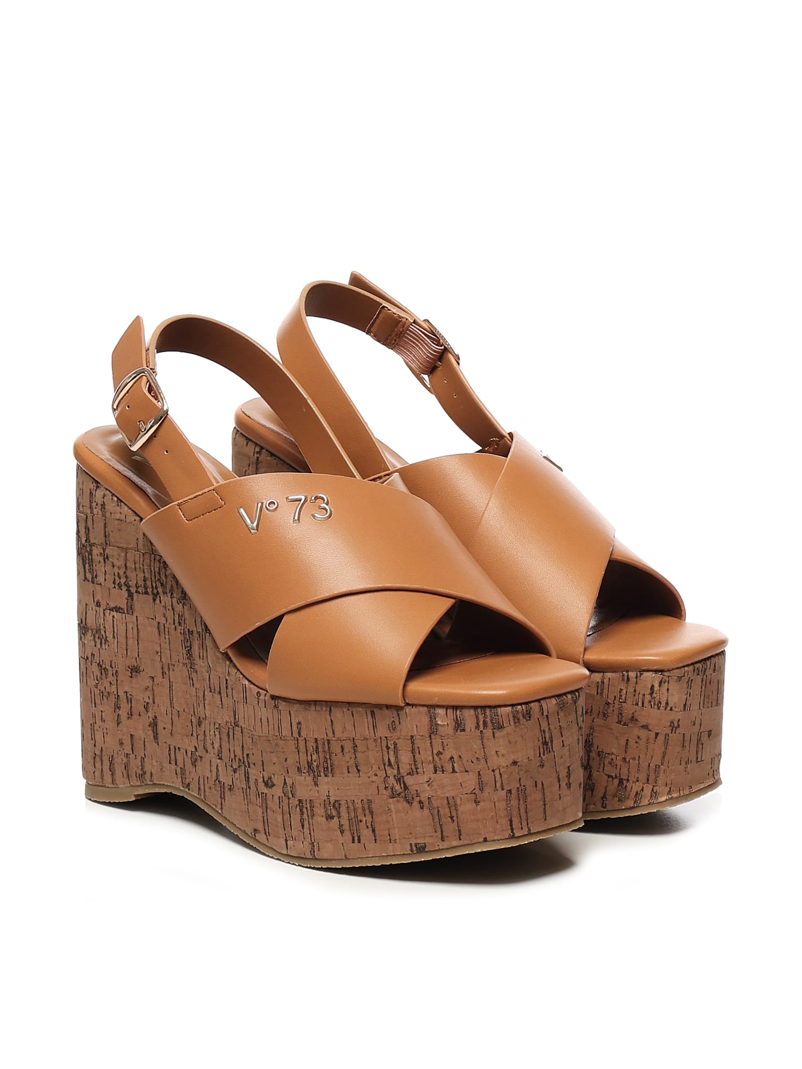 V73 Crossover Wedge Sandals