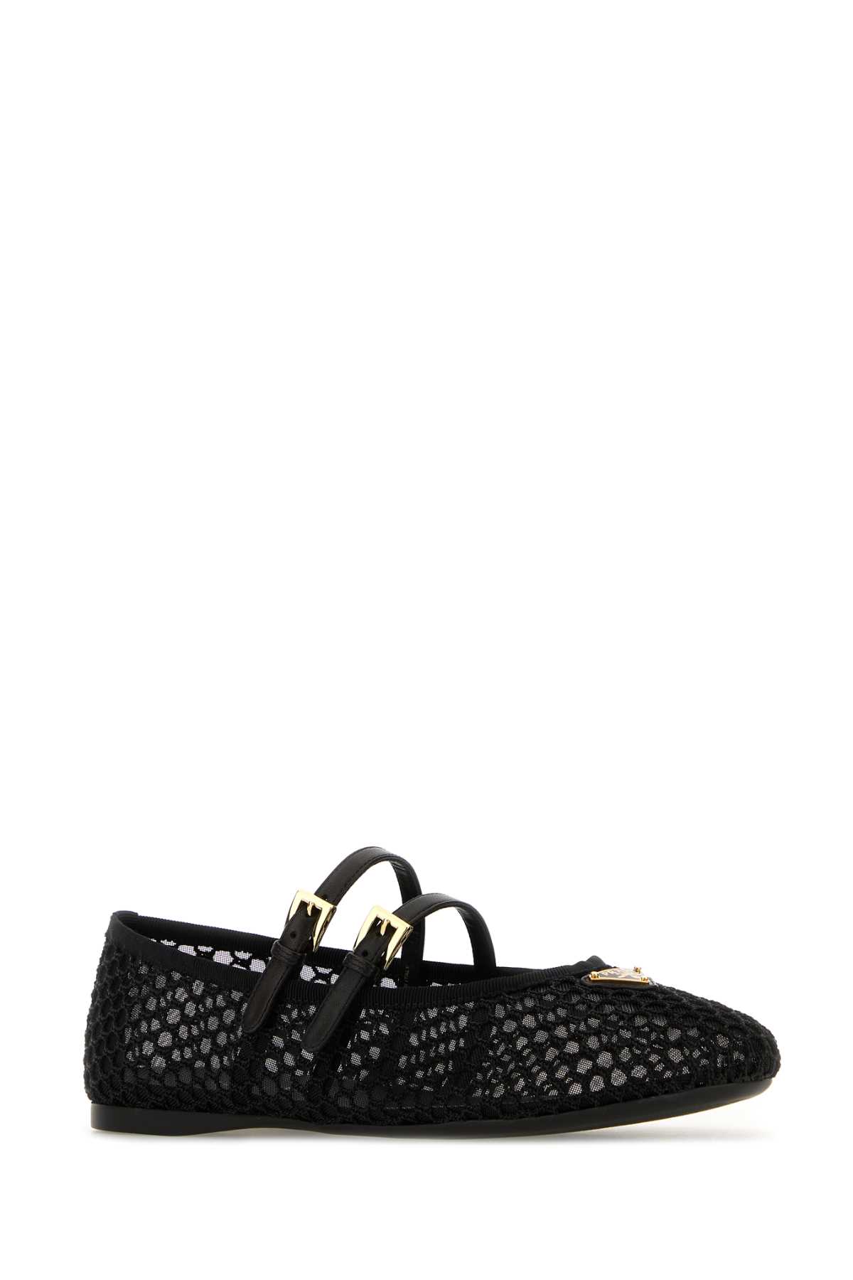 Black Mesh Ballerinas