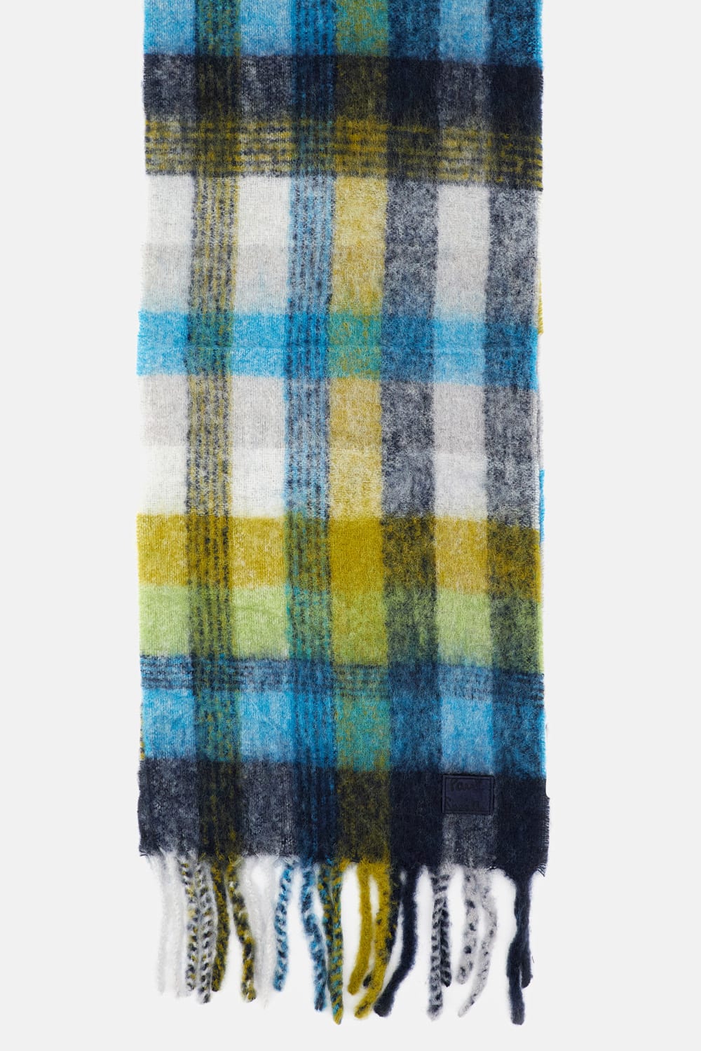 Paul Smith Multicolour Merino Wool Check Blanket Green In Multi