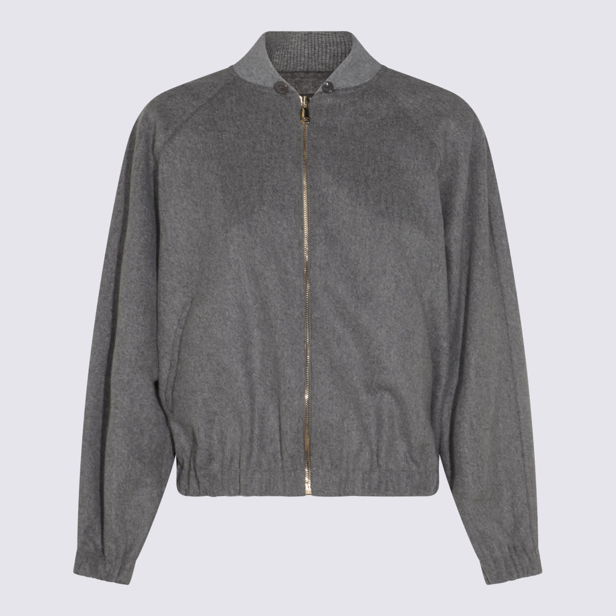 Grey Wool Casual Jacket