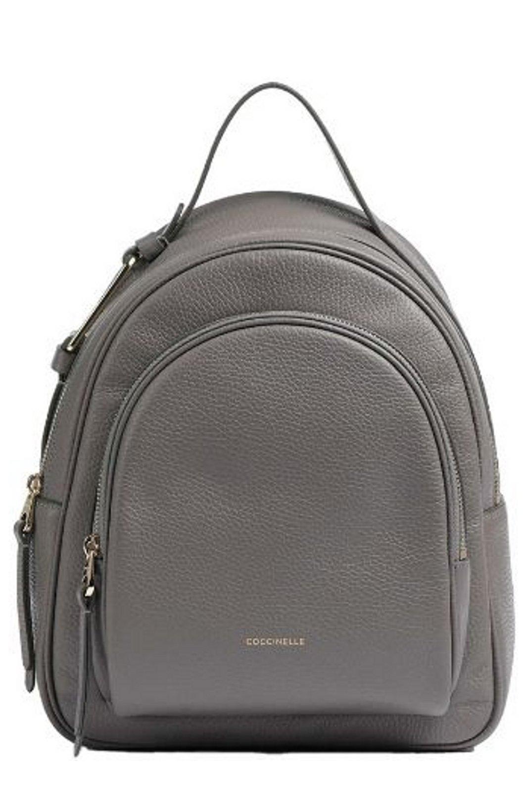 Shop Coccinelle Malory Zipped Medium Backpack In Grafite