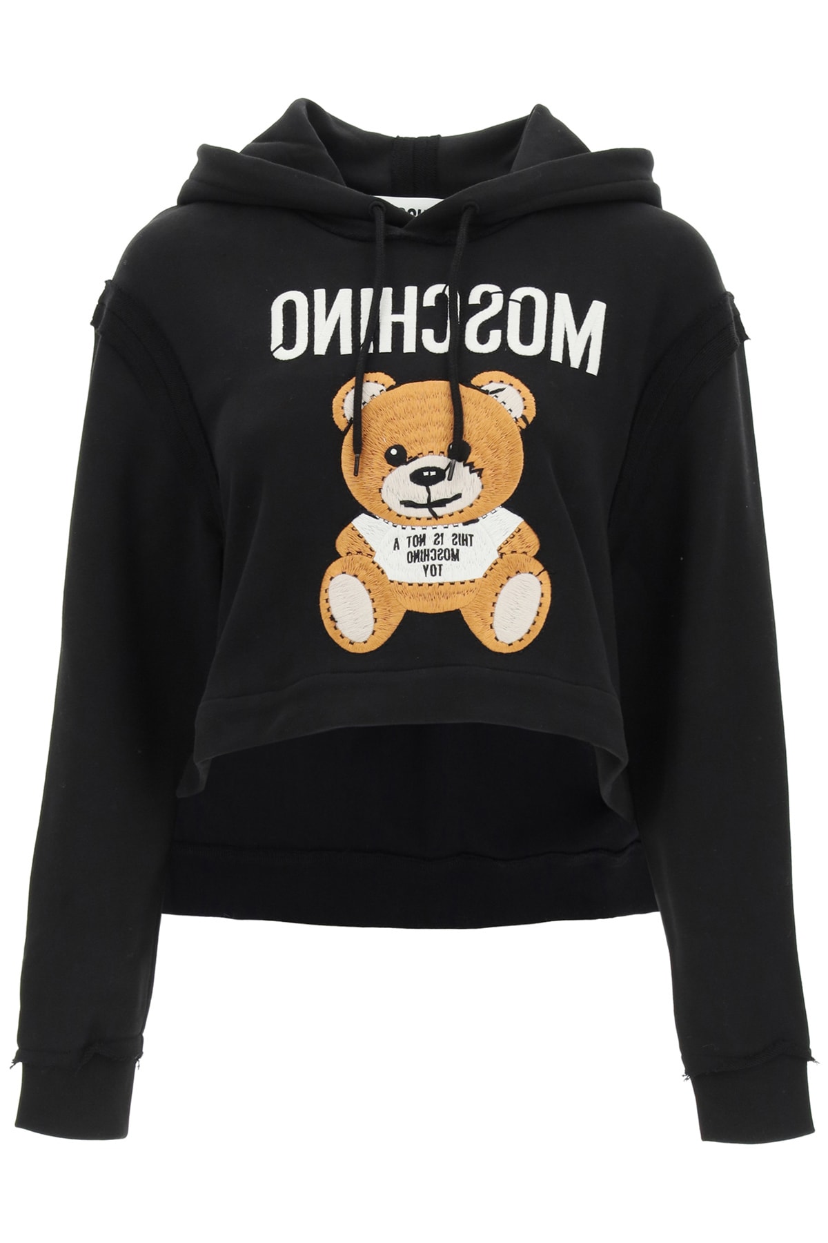Moschino Cropped Sweatshirt With Teddy Bear Embroidery