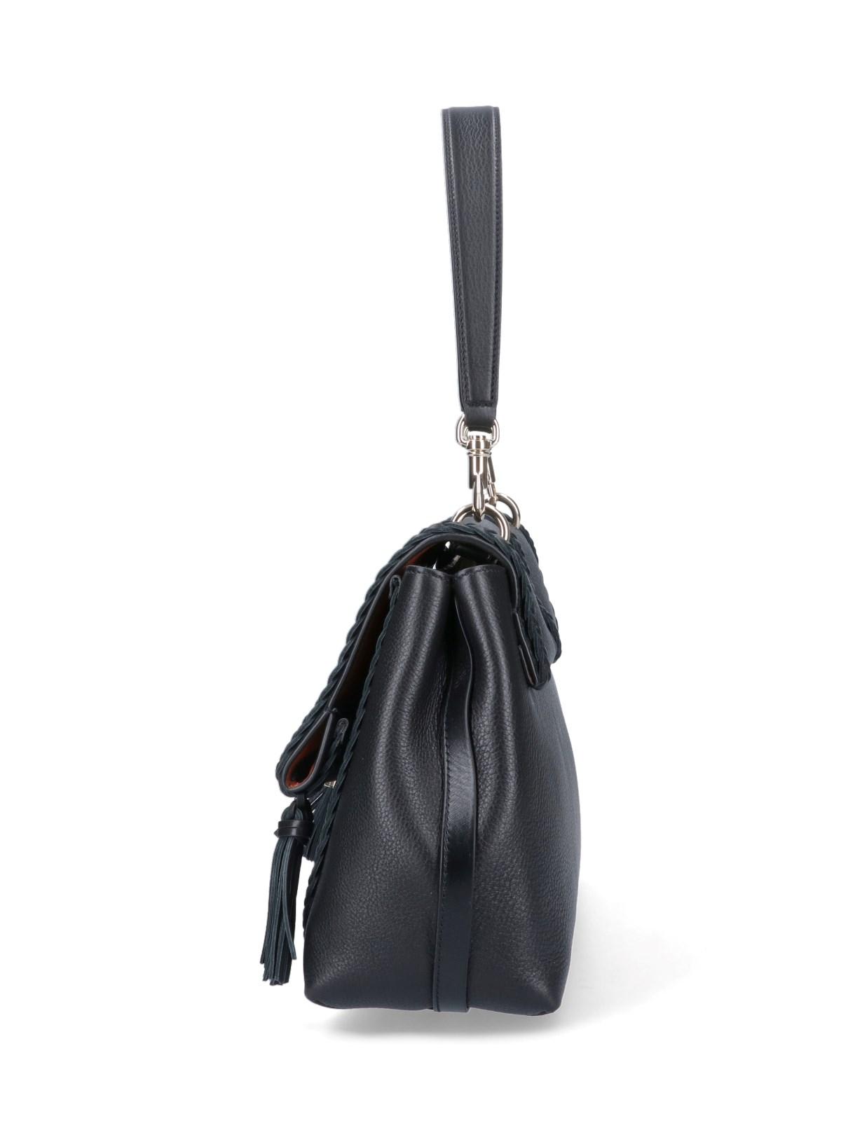 Shop Chloé Penelope Medium Shoulder Bag In Nero