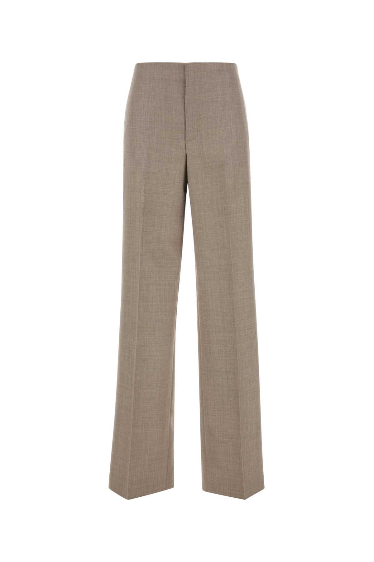 Shop Moschino Cappuccino Wool Pant In Beige