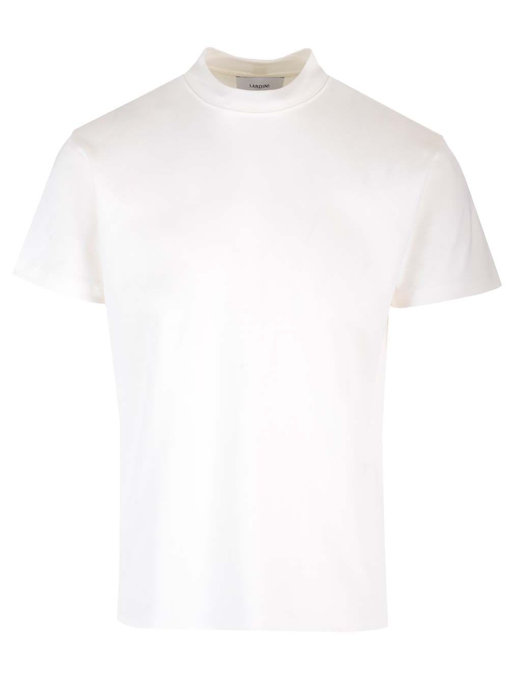 Shop Lardini Crew Neck T-shirt In White