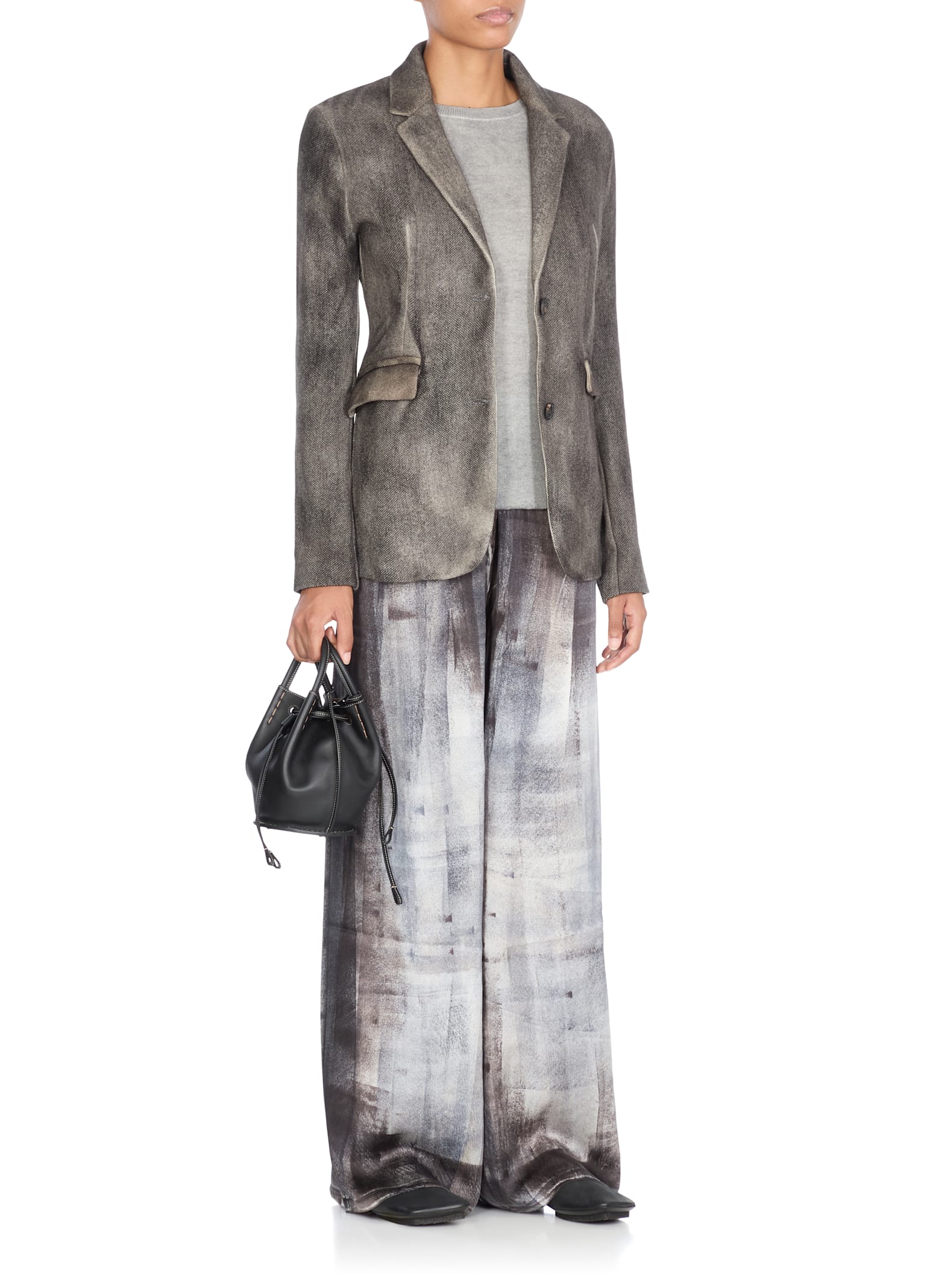 Avant Toi Grey Wool And Cashmere Blazer In Gray
