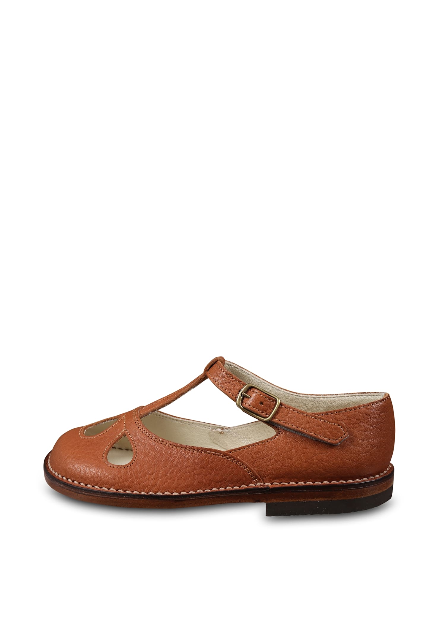 Pèpè Brown Ballet Flats For Girl In Brown
