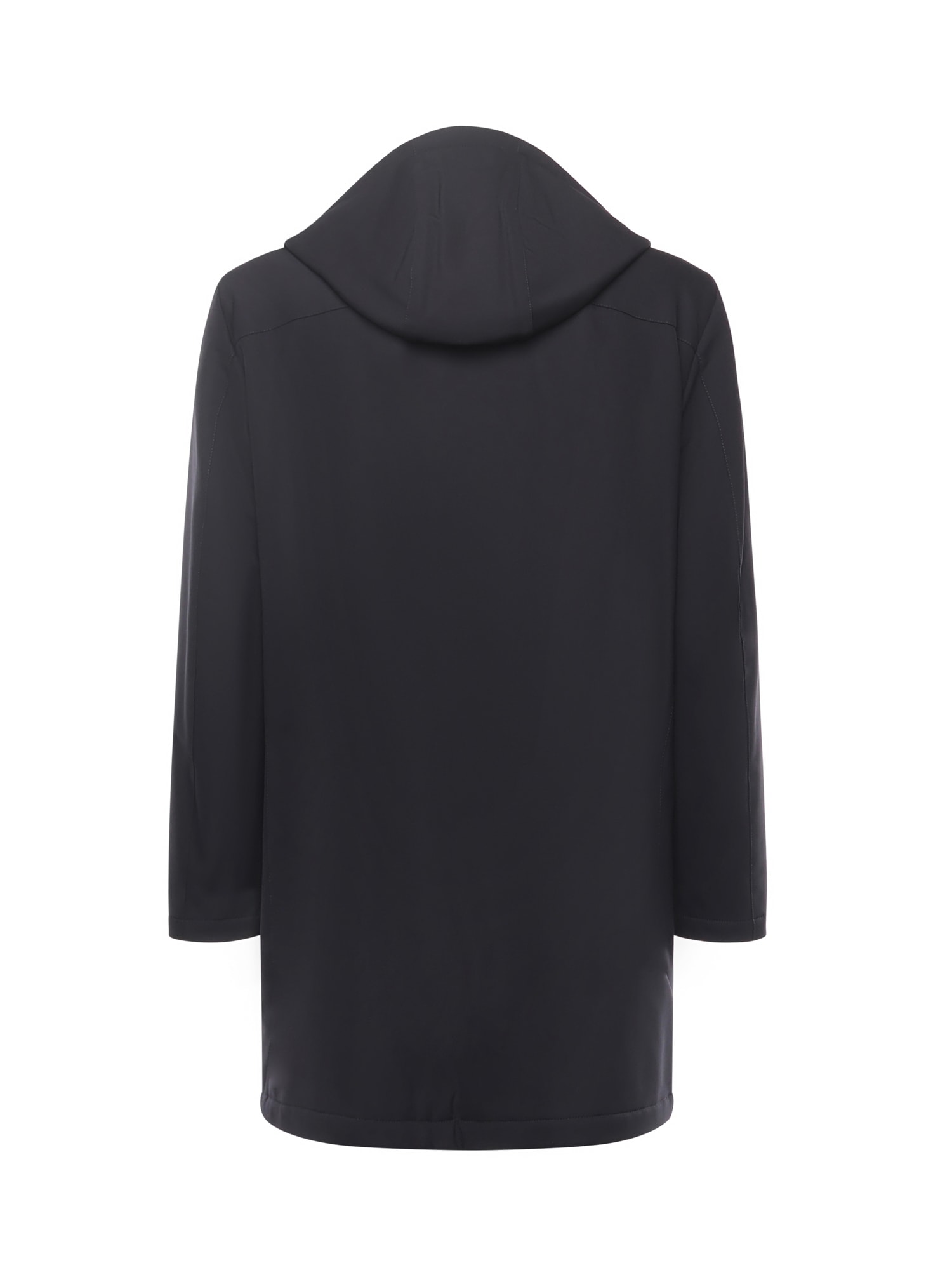 Fay Stretch Jersey Travel Morning Coat In Blue