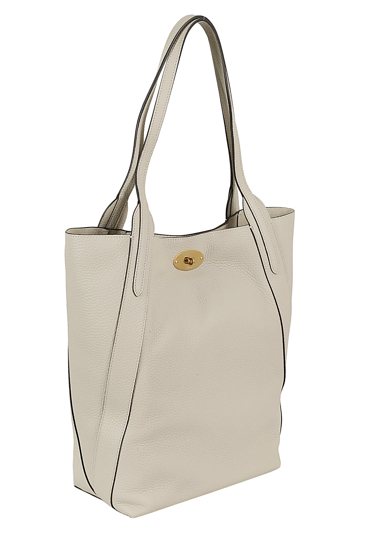 Shop Mulberry N S Bayswater Tote Heavy Grain In Chalk