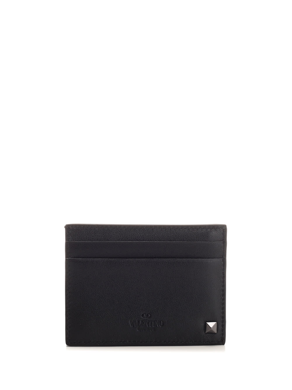 Valentino Rockstud Card Men's Holder In Black