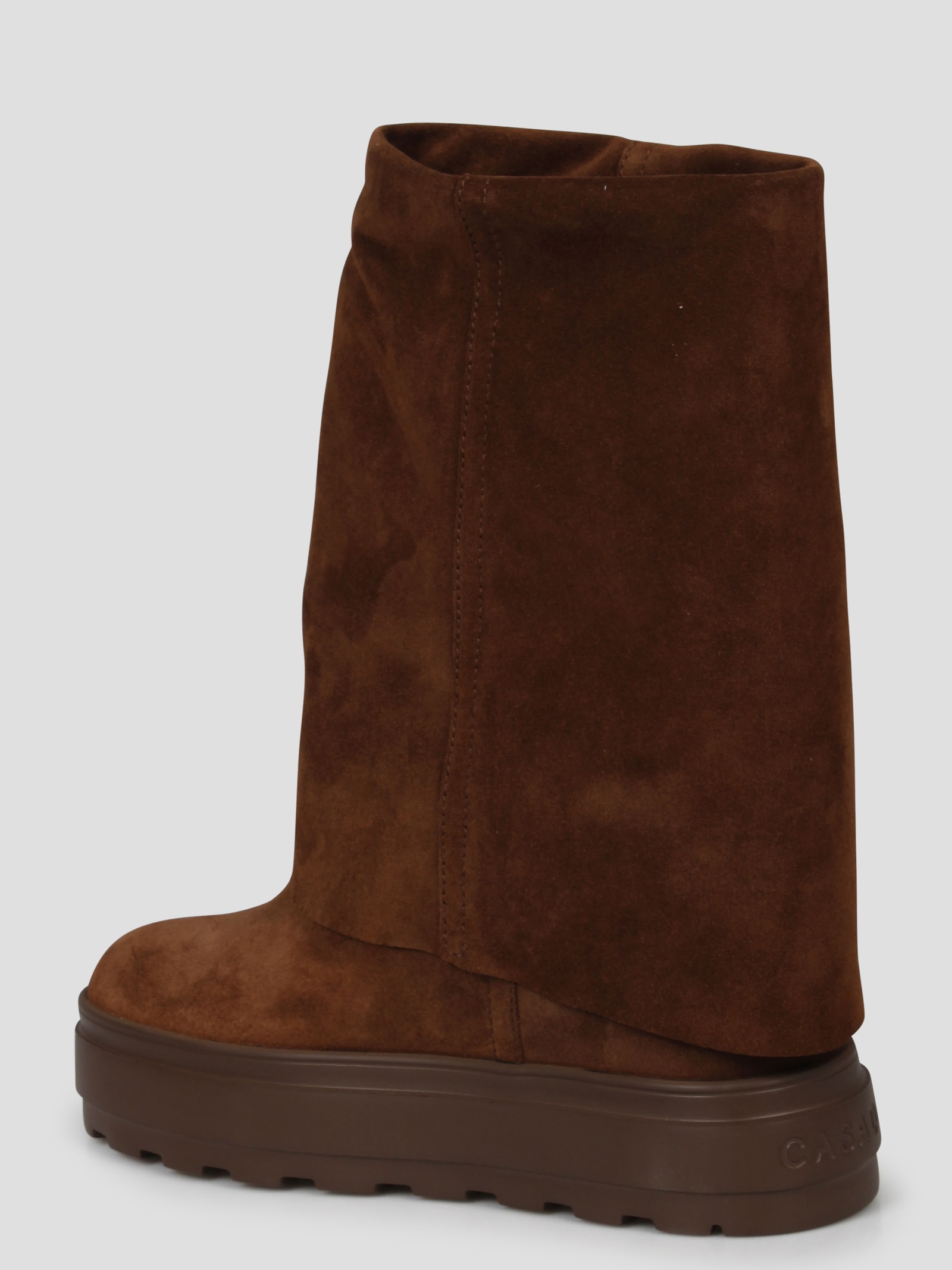 Shop Casadei New Double Face Suede Boots In Brown