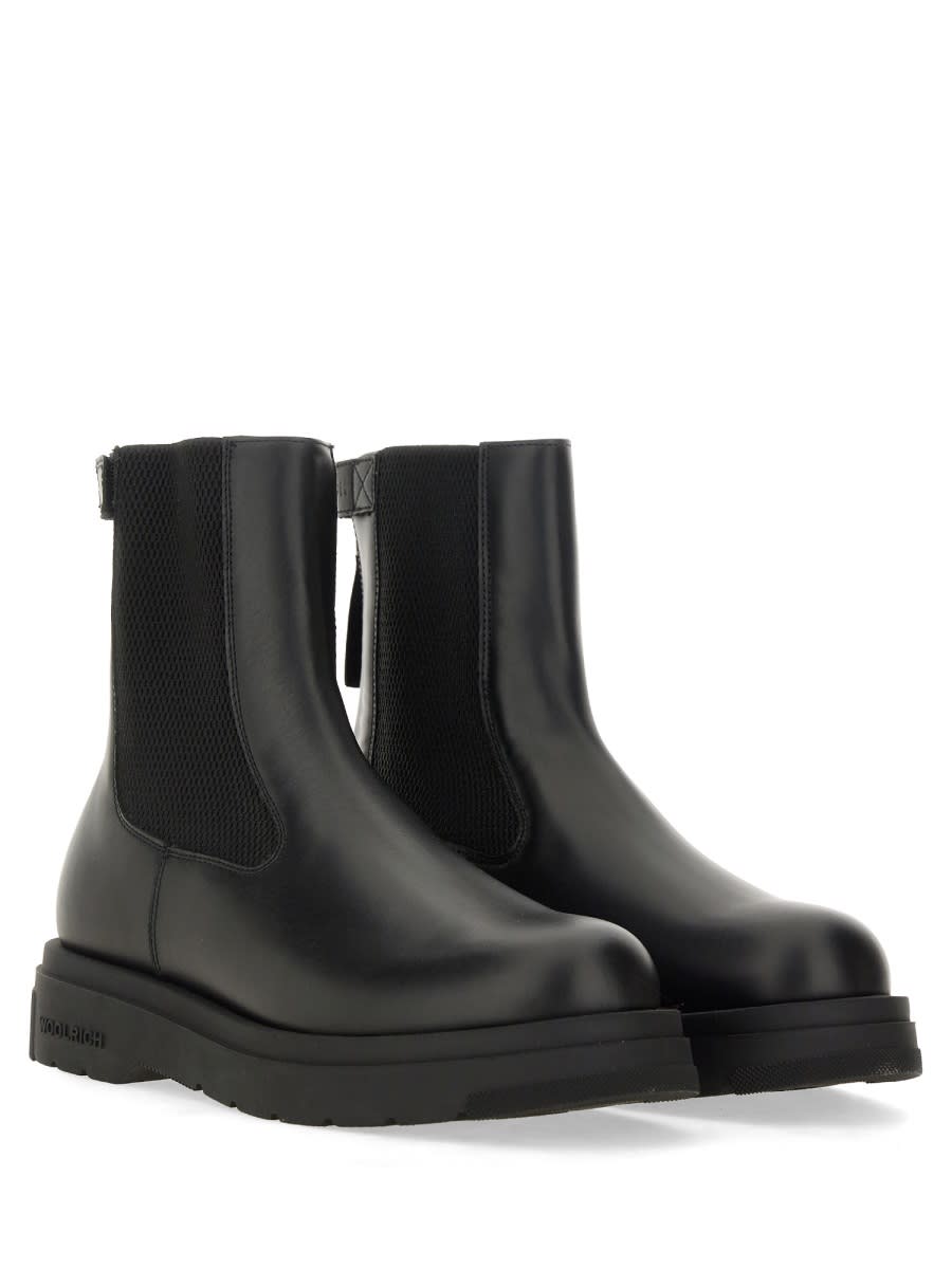 Shop Woolrich Leather Amphibian In Black