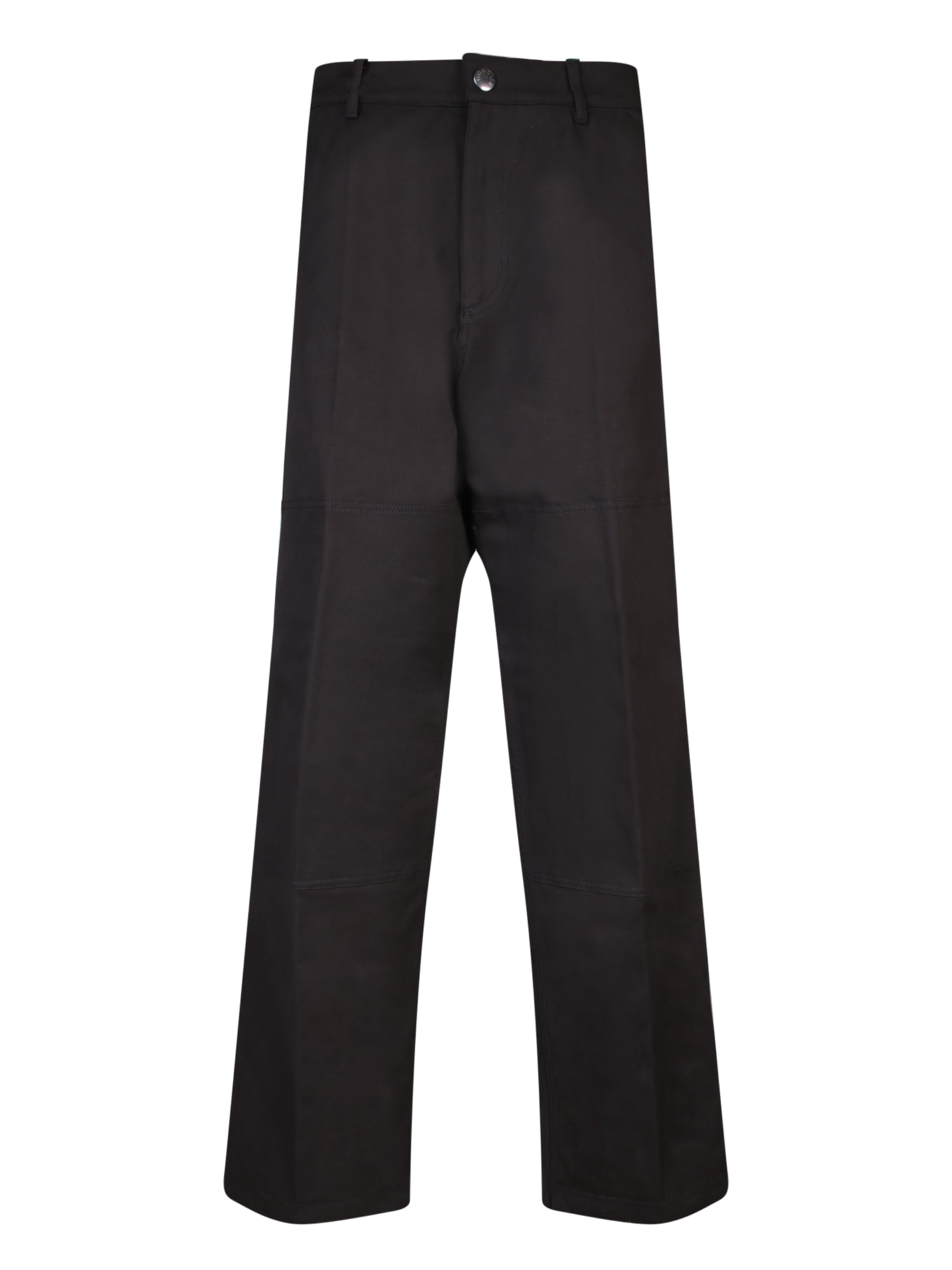 Shop Moncler Regular Fit Black Trousers