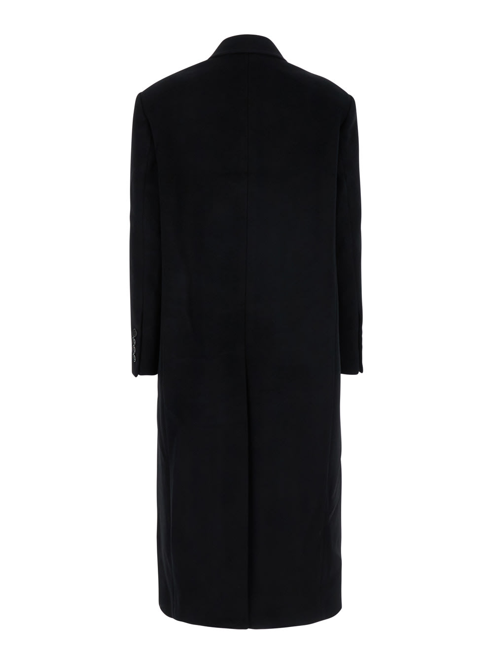 Shop Dunst Unisex Tailored Double-breasted Wool Coat In Black