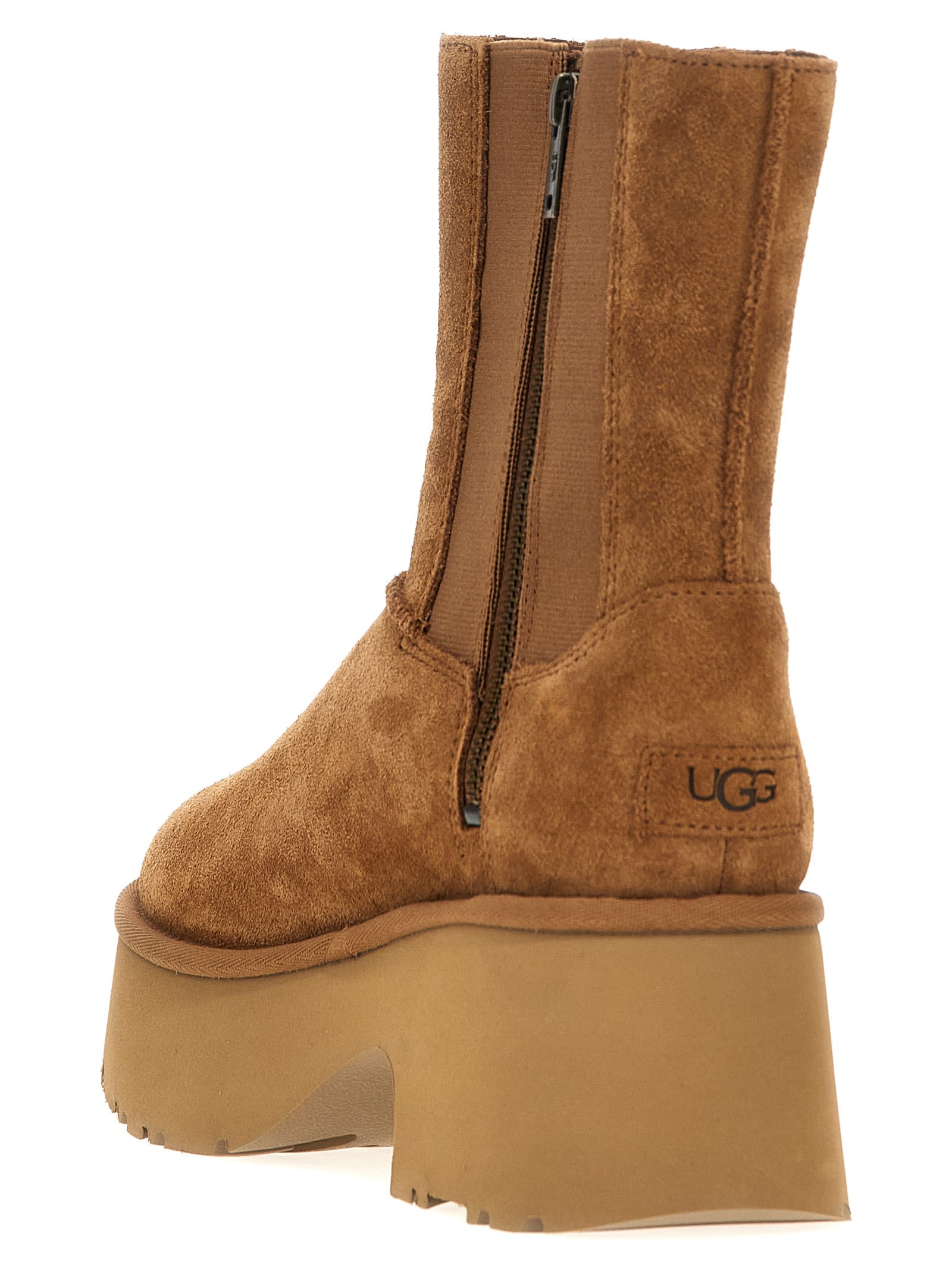Ugg Classic Twin Seam New Heights Ankle Boots In Brown