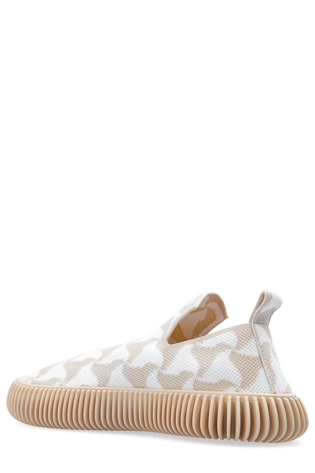 Shop Bottega Veneta Interwoven Designed Slip-on Sneakers In 2629