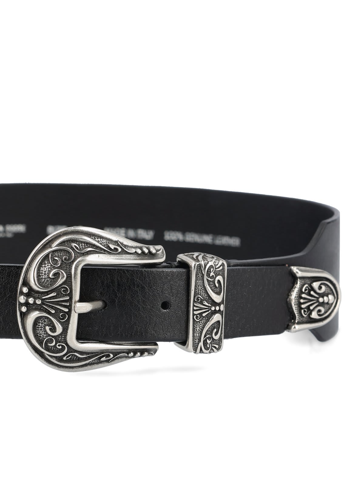 Shop Golden Goose Double Buckled Belt In Black