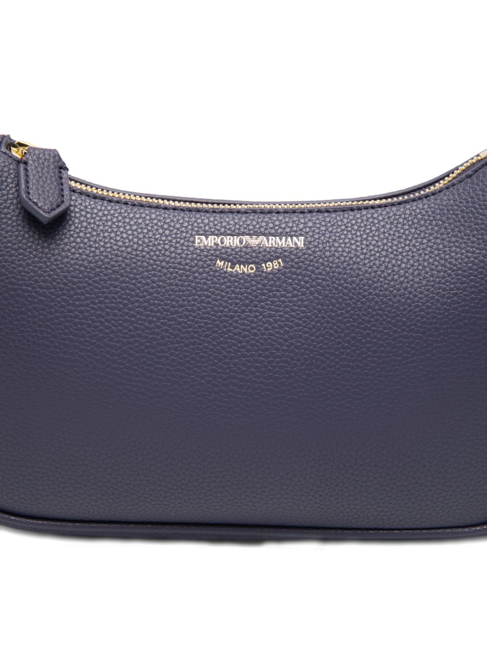 Emporio Armani Logo-detail Shoulder Bag In Blue