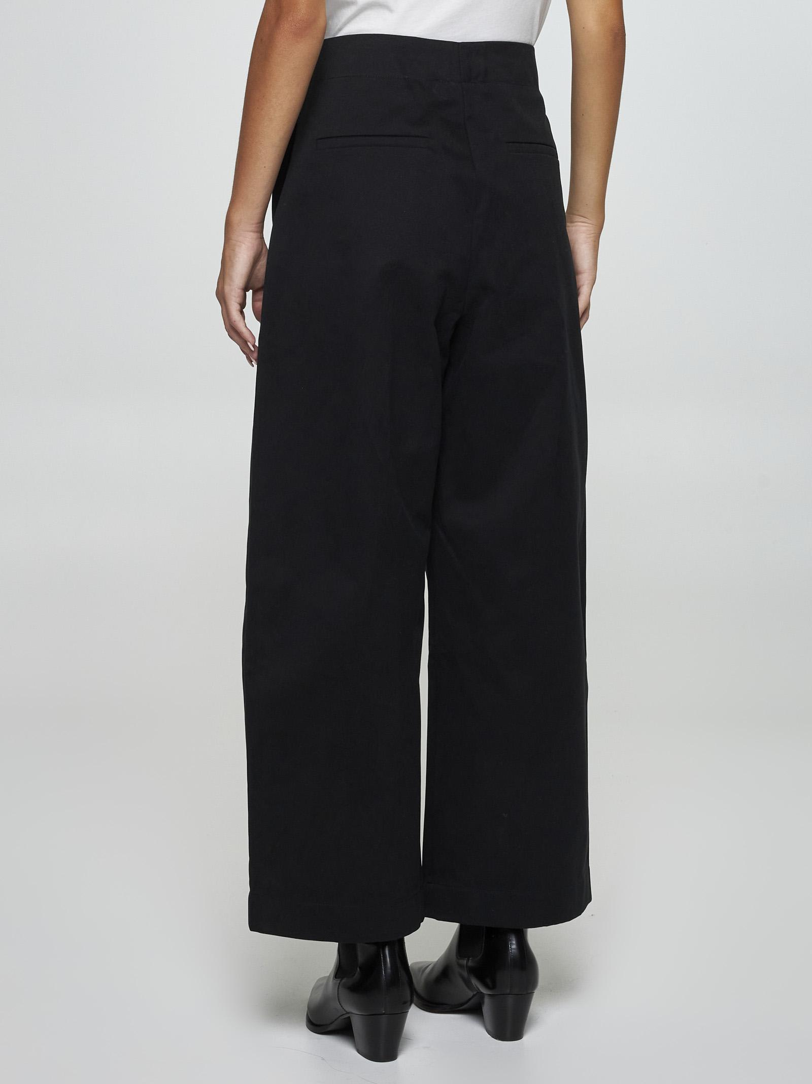 Shop Studio Nicholson Dordoni Cotton Trousers In Black