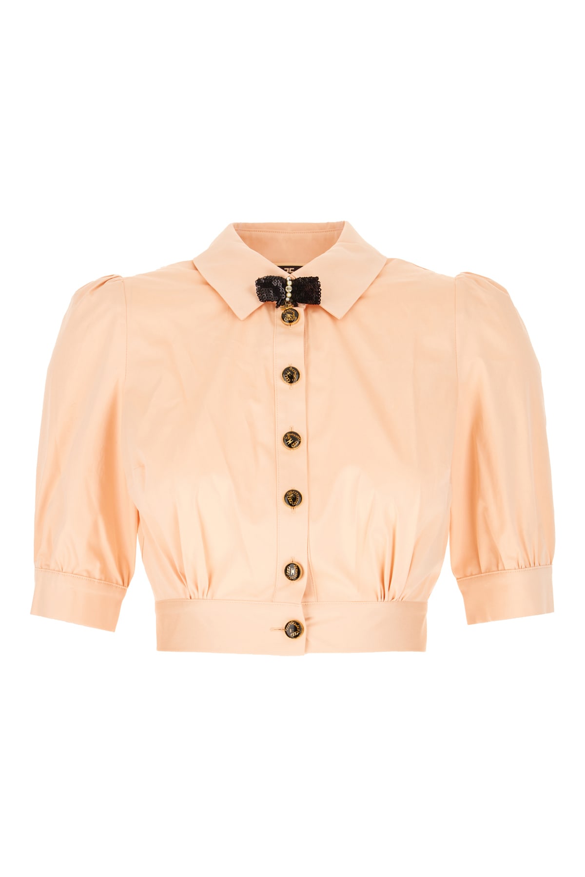 Shop Elisabetta Franchi Peach Poplin Blouse In Au7