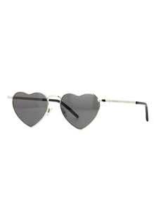 Shop Saint Laurent Sl 301 Loulou Sunglasses In Silver Silver Grey