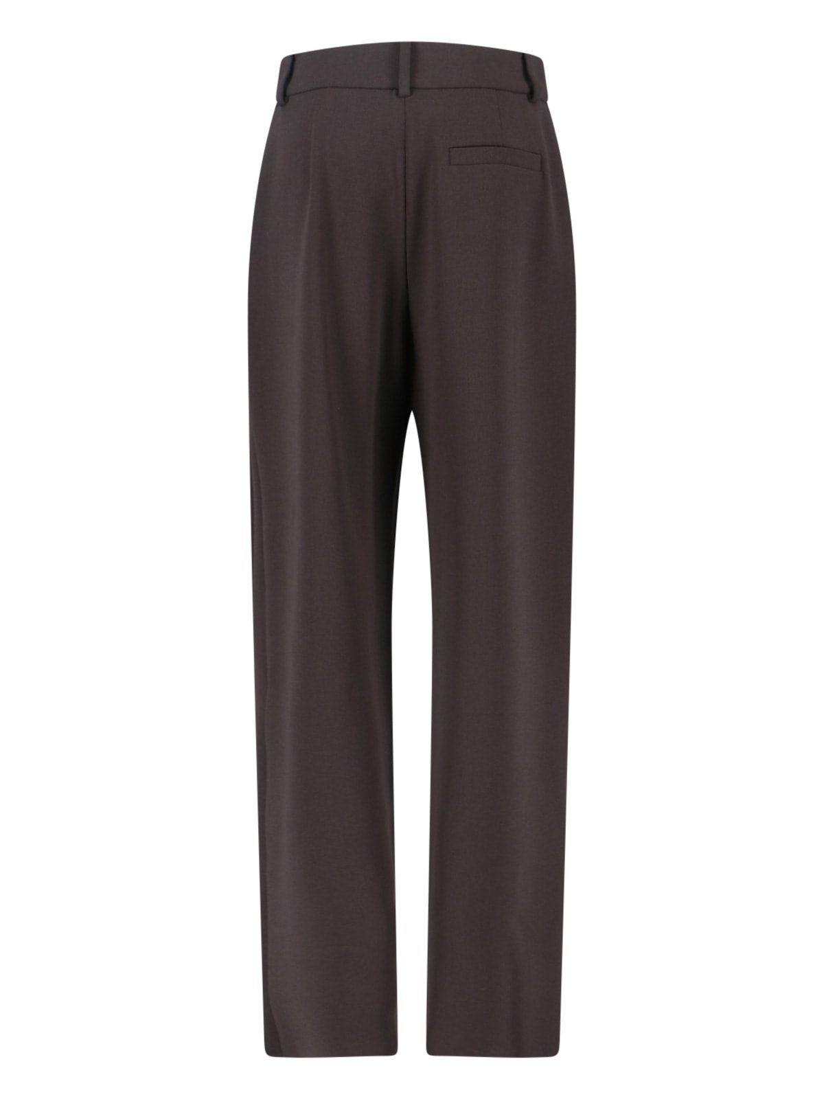 Giorgio Armani Straight Trousers With Pleats And Pockets In Blue