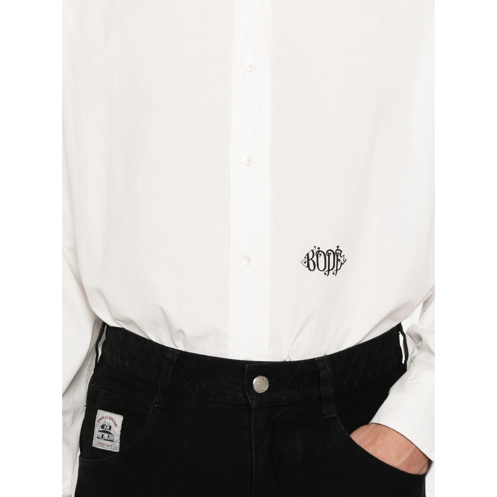 Bode Logo-print Shirt In White