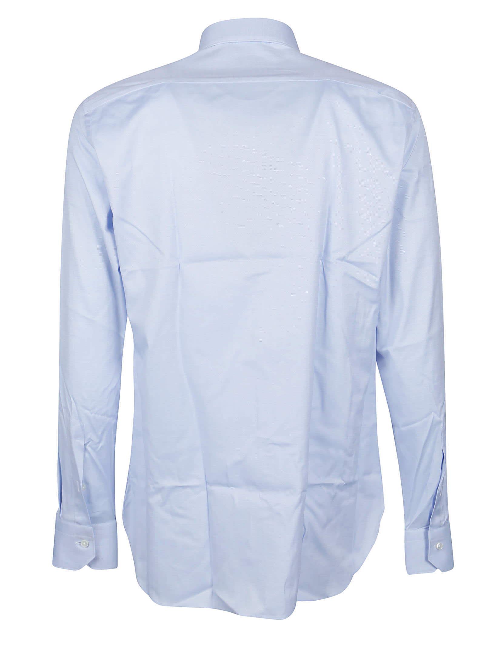 Ermenegildo Zegna Lux Tailoring Long Sleeve Shirt In Azzurro