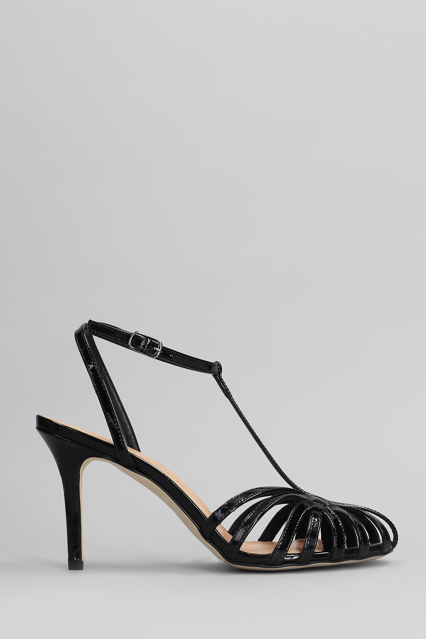 Sandals In Black Patent Leather