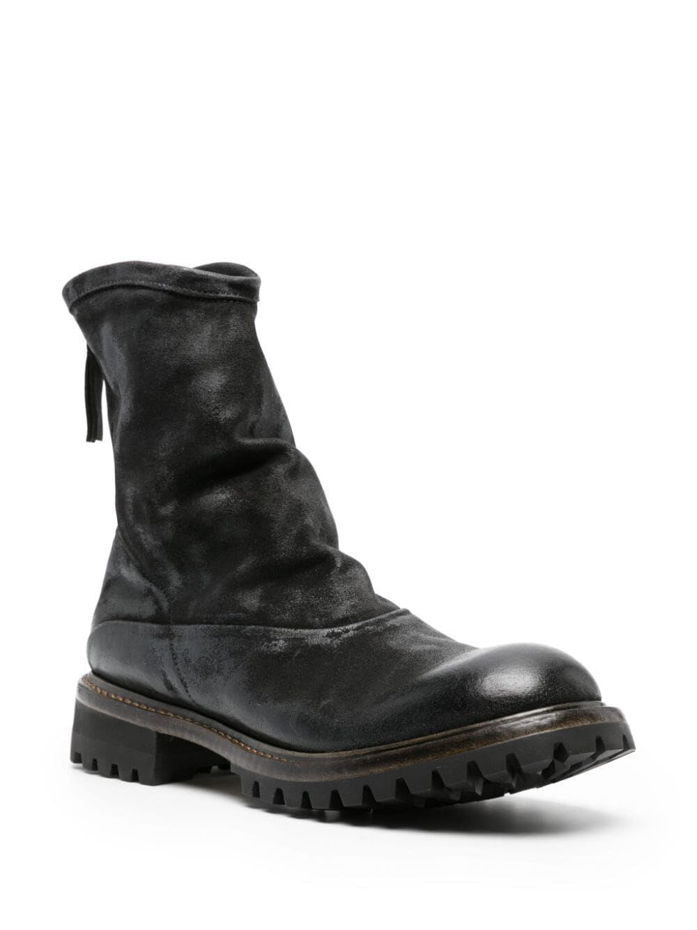Premiata 32080 leather platform boots - Black