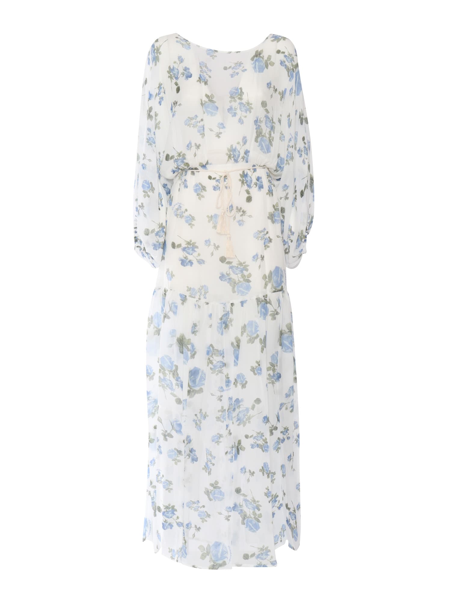Long White Floral Dress