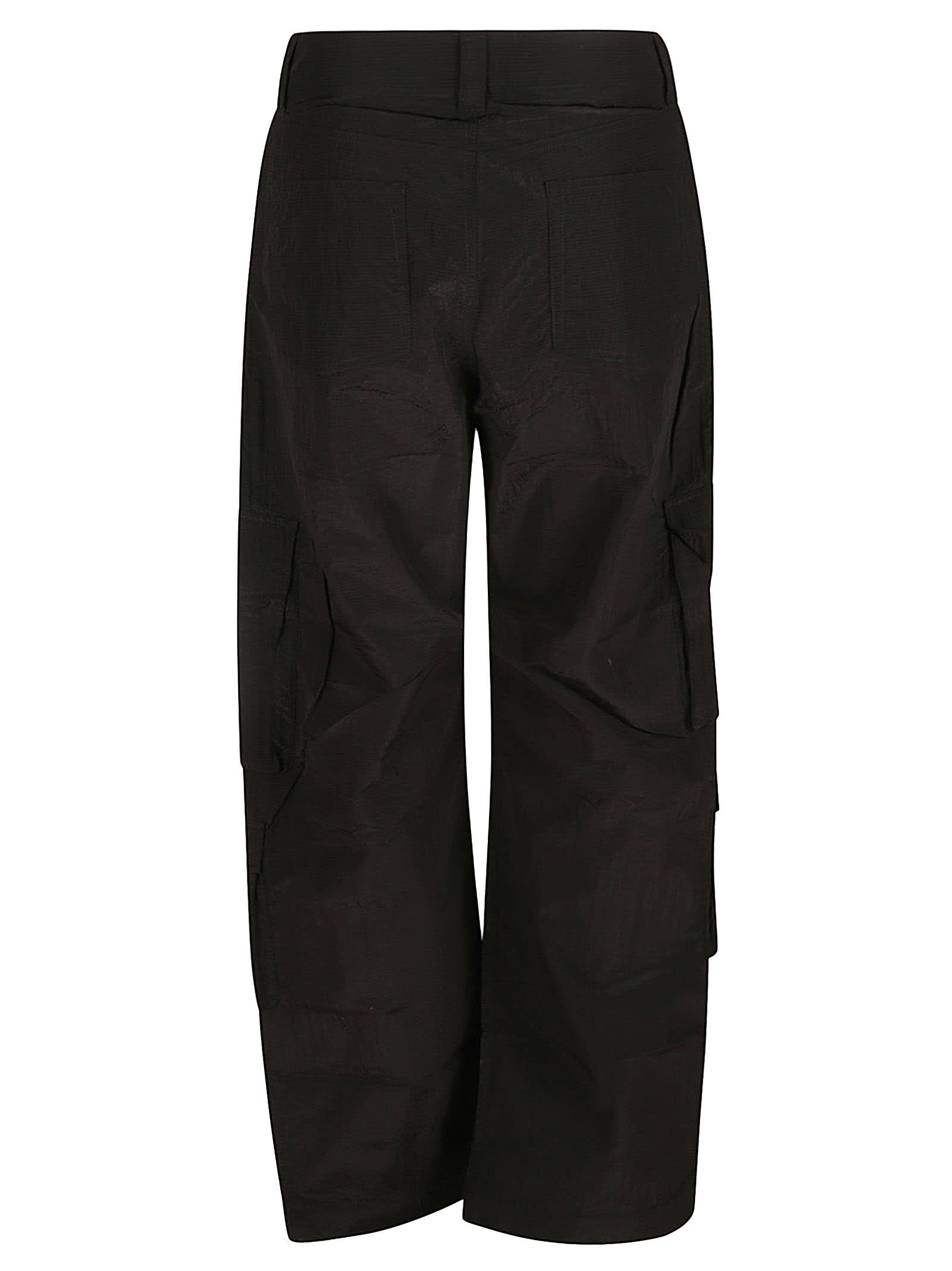 Shop Golden Goose Logo Cargo Trousers In Nero