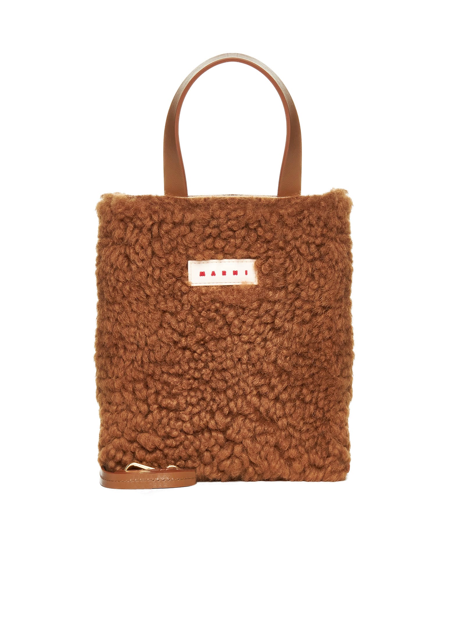 Shop Marni Tote In Bisquit